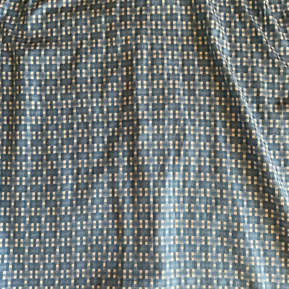 Tommy Bahama Silk Cotton Blue Geometric Camp Shirt L Large Original Fit - Picture 5 of 5